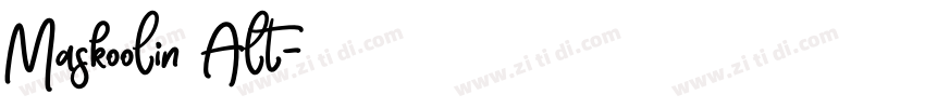 Maskoolin Alt字体转换